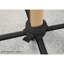 Schneider Schirme Sonnenschirm Rhodos Twist Woody 300 x 300 cm anthrazit