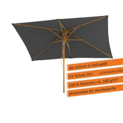 Schneider Schirme Sonnenschirm Malaga 300 x 200 cm anthrazit