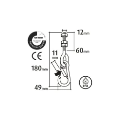 Sicherheits-Schhaukelhaken Eisengewinde