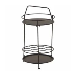 Siena Garden Beistelltisch Siero 42 x 74 cm schwarz