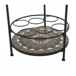 Siena Garden Beistelltisch Como 42 x 74 cm schwarz