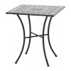 Siena Garden Bistrotisch Como 64 x 64 x 71 cm Stahlgestell schwarz