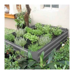 Siena Garden Metall-Hochbeet 120 x 90 x 30 cm grau