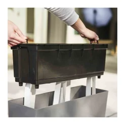 Siena Garden Pflanzgefäß Craon 56 x 19 x 36,5 cm grau Hochglanzoptik