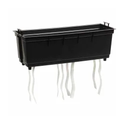 Siena Garden Pflanzgefäß Loire 56 x 19 x 36,5 cm graphit Rillenoptik