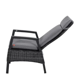 Siena Garden Positionssessel Taranto Aluminium-Gestell anthrazit Gardino-Geflecht