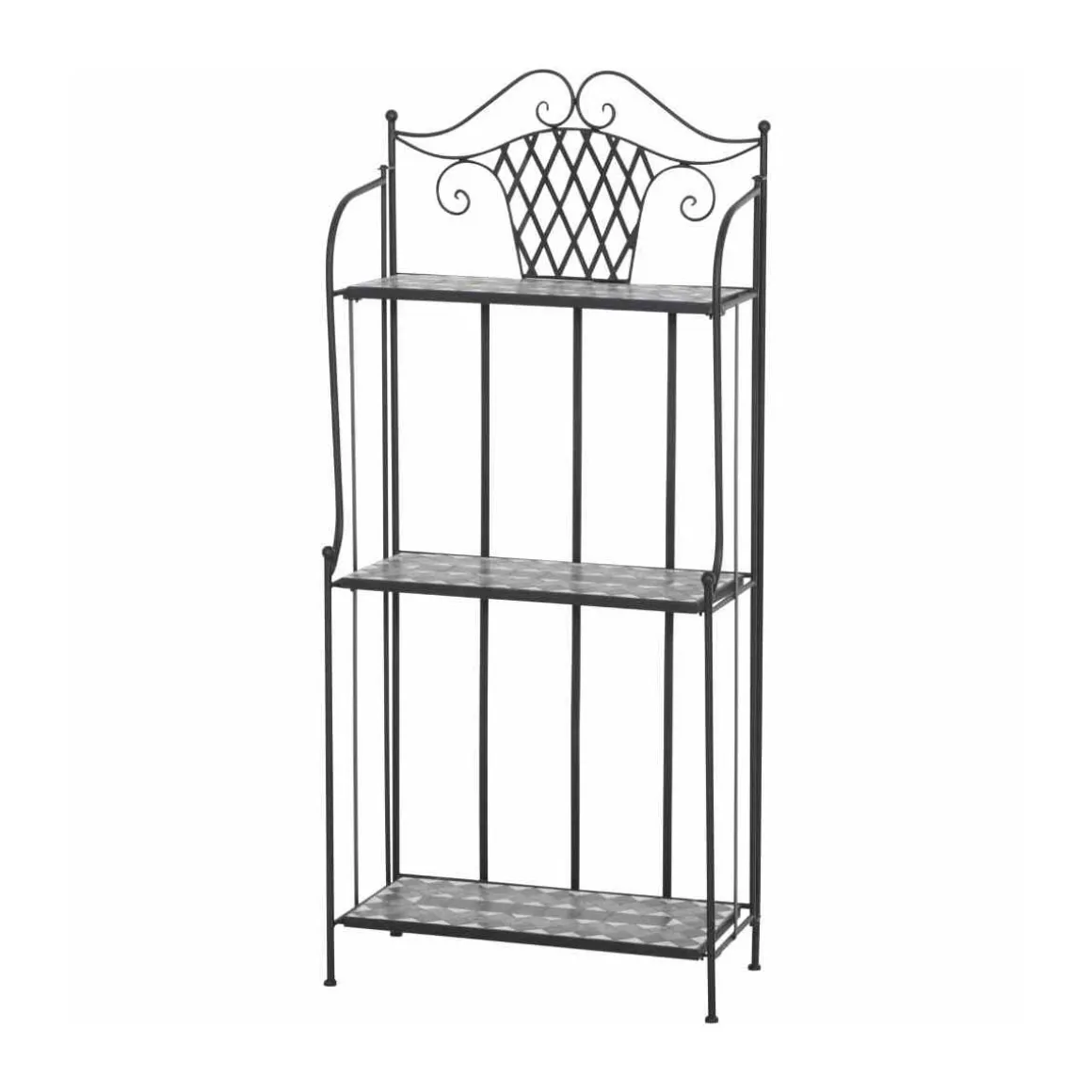 Siena Garden Regal Como 63 x 29 x 142 cm matt schwarz/dunkelgrau