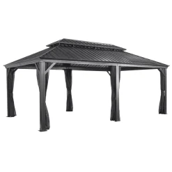 Sojag Pavillon Messina 1220 inkl. Moskitonetz 363x598x307,1cm Anthrazit