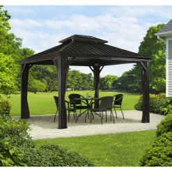 Sojag Pavillon Messina 1012 inkl. Moskitonetz 298x363x291,5cm Anthrazit