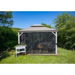 Sojag Pavillon Messina 1216 inkl. Moskitonetz 363x483x307,1cm Champagner