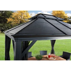 Sojag Pavillon Mykonos 1012 inkl. Moskitonetz 299x364x291cm Basaltgrau