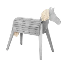Spielpferd grau 64 x 123 x 151 cm