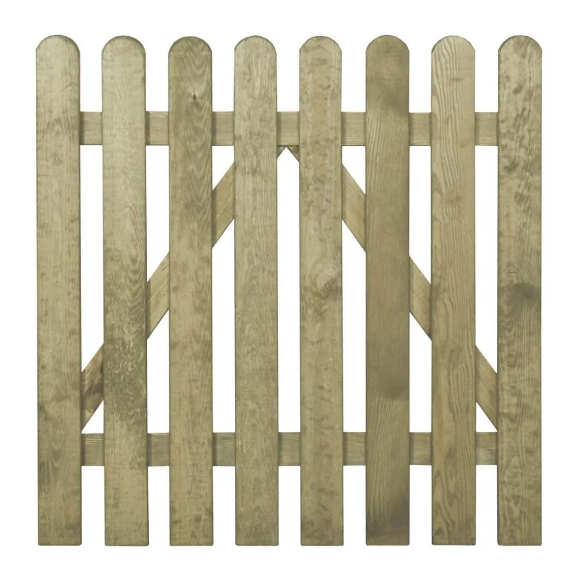 Staketenzauntor gerade 100 x 100 cm