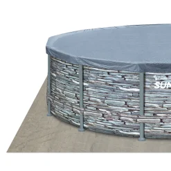 Summer Waves Elite Frame Pool 427x427x107cm Stein Grau