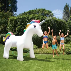Summer Waves Wasserspielzeug Sprinkler Einhorn 284x127x211cm Weiß