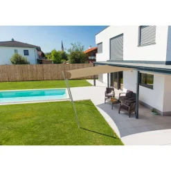 Viereck-Segel Cannes 5 x 5 m taupe