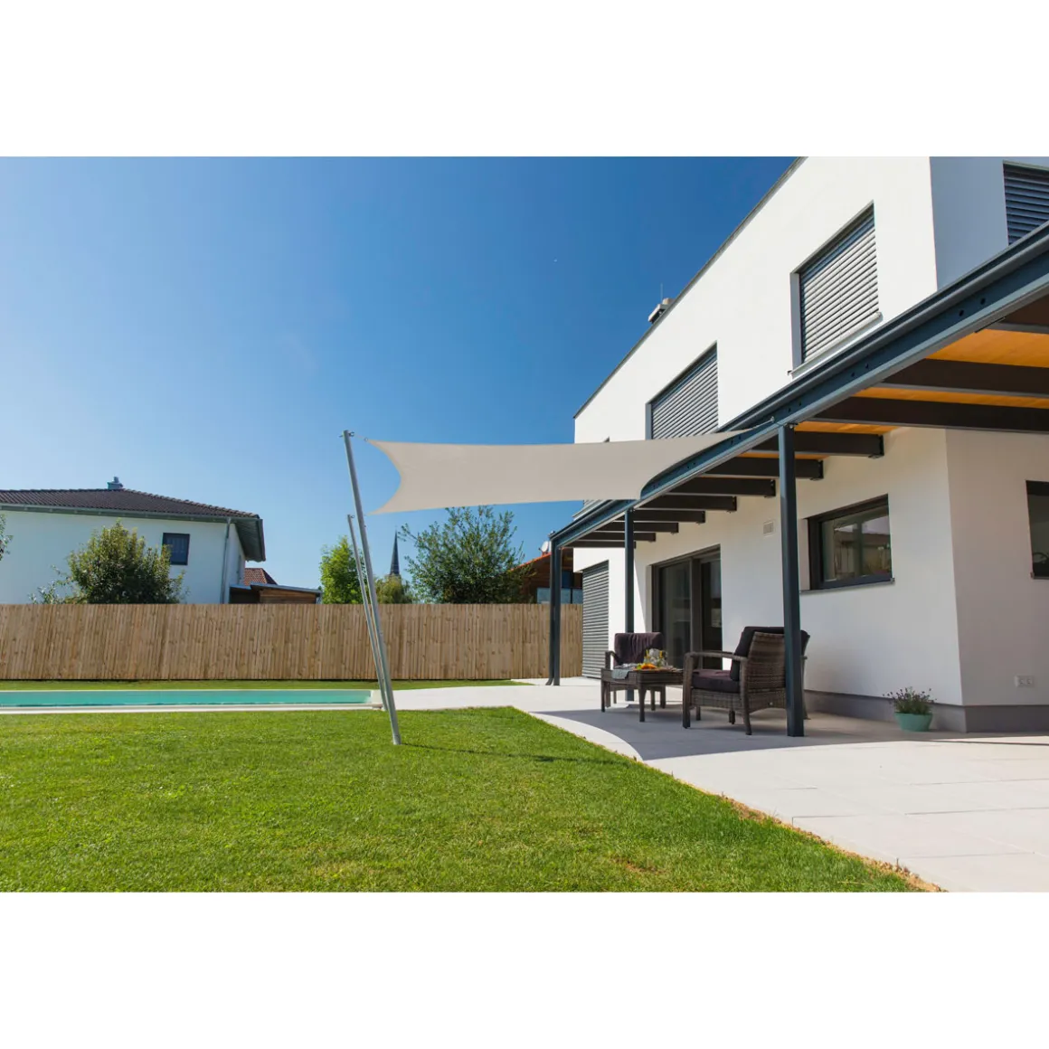 Viereck-Segel Cannes 3 x 3 m grey