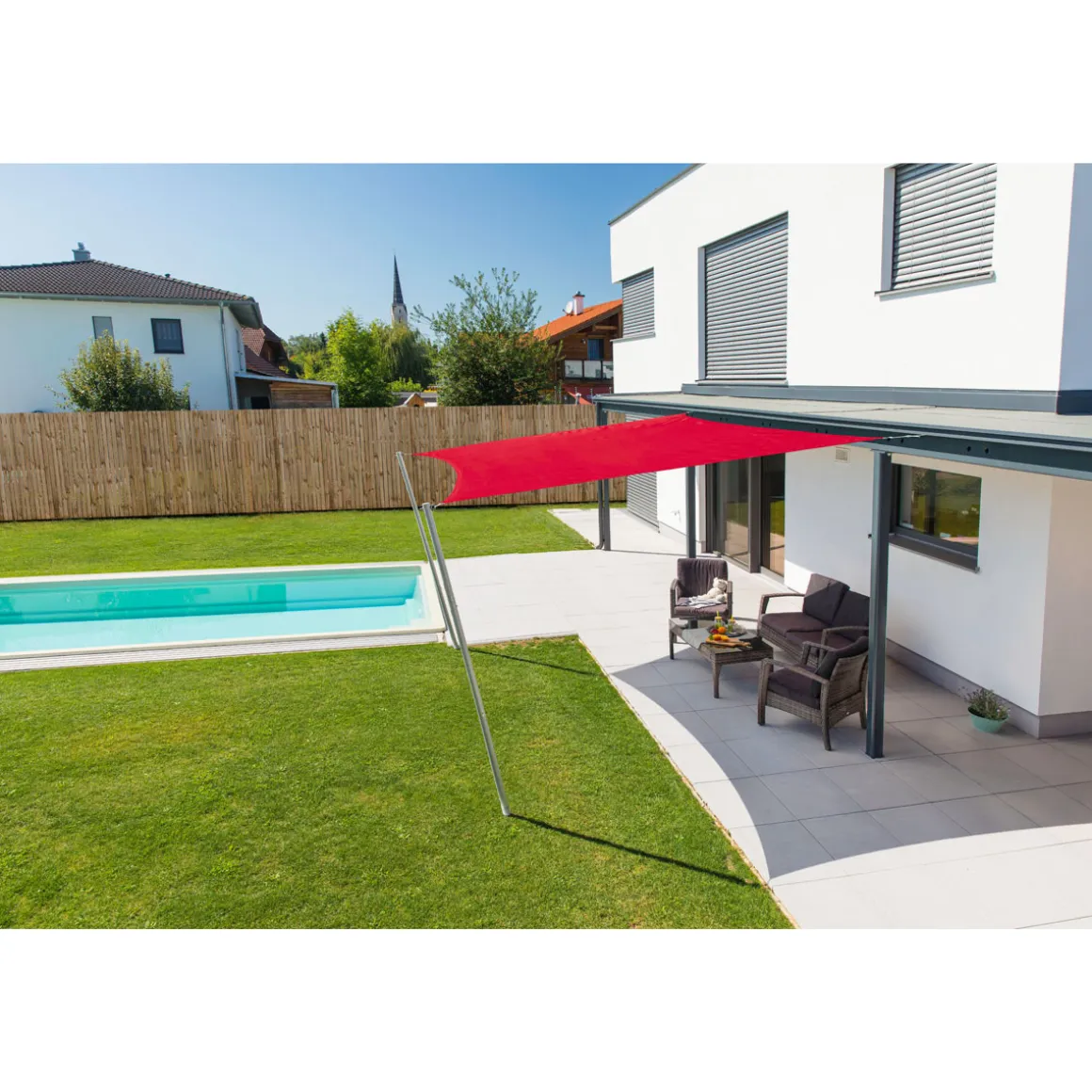 Viereck-Segel Cannes 4 x 4 m brick