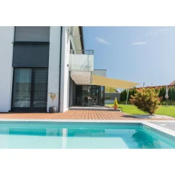 Viereck-Segel Capri 5 x 5 m champagner