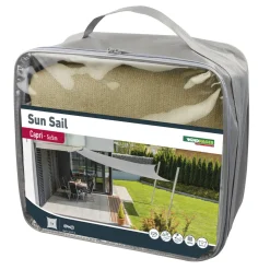 Viereck-Segel Capri 5 x 5 m champagner