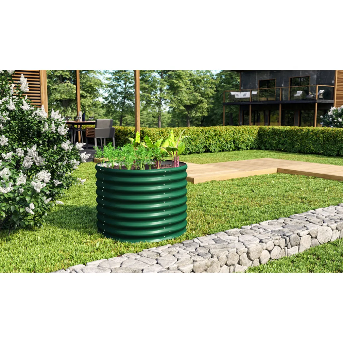 Vitavia Hochbeet „Terra“, rund, seegras