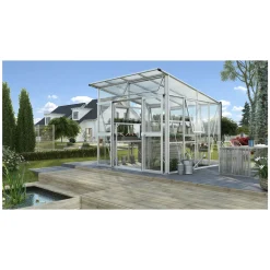 Vitavia Gewächshaus Aura 7800 7,8m² 3 mm Hohlkammerplatten silber