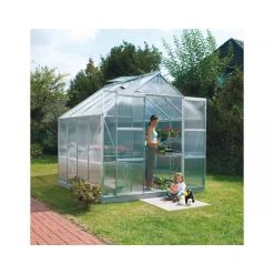 Vitavia Gewächshaus Mars 6700 6,7m² 6 mm Hohlkammerplatte silber