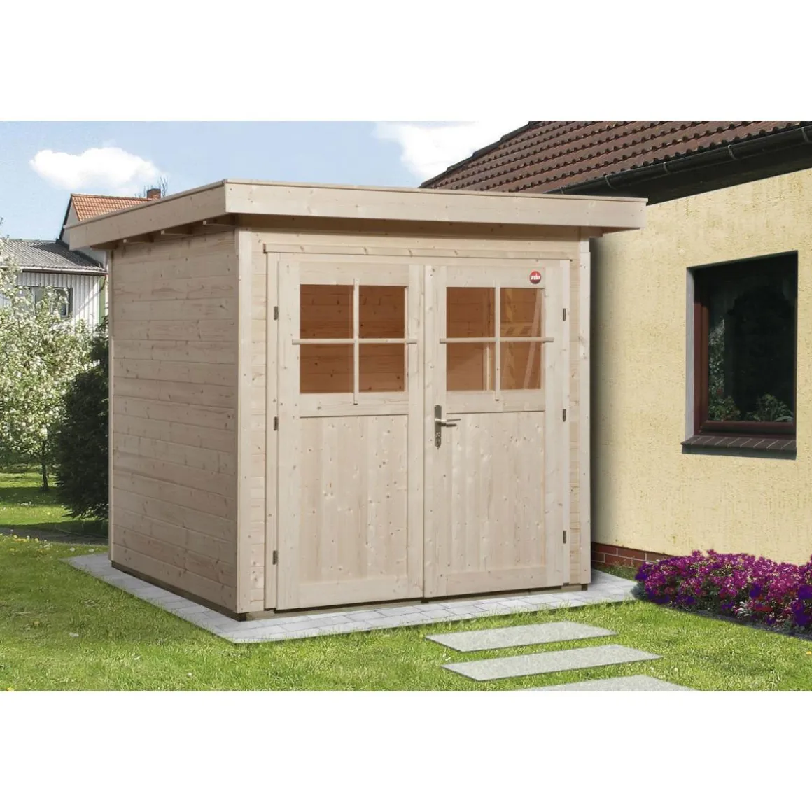 Weka Blockbohlenhaus 227 Größe 1 21 mm natur