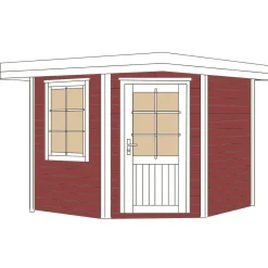 Weka Designhaus 213 5-Eck 278 x 278 x 237 cm rot