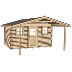 Weka Gartenhaus 110 A Größe 1/2 460 x 590 x 262 cm