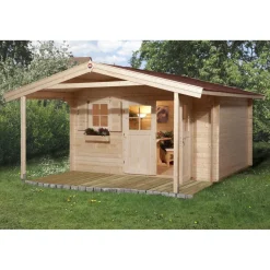 Weka Gartenhaus 111 A Größe 1/2/3 mit Vordach 460 x 460 x 262 cm