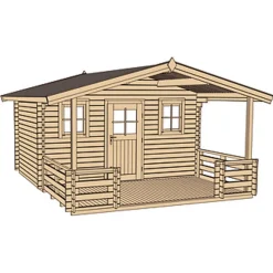 Weka Gartenhaus 110 B Größe 1/2 460 x 590 x 262 cm