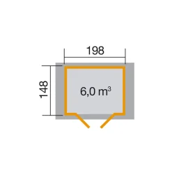 Weka Gartenhaus 316 Größe 1 19 mm natur
