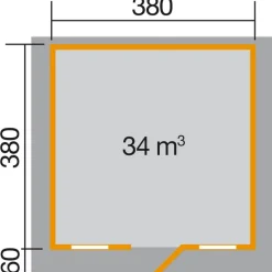 Weka Gartenhaus 110 Größe 1/2 460 x 450 x 262 cm