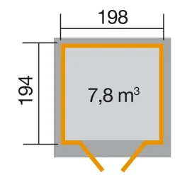 Weka Gartenhaus 325 Größe 2 natur