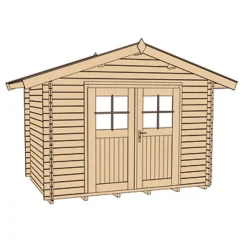 Weka Gartenhaus Premium 45 mm 380 x 330 x 262 cm