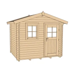 Weka Gartenhaus Premium 28 mm Flügetür 250 x 250 cm