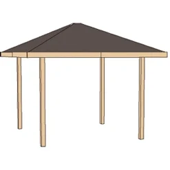 Weka Holzpavillon 651 Größe 1 Sparset inkl Dachschindeln