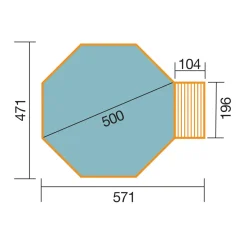 Weka Holzpool 593 B 471 x 571 cm