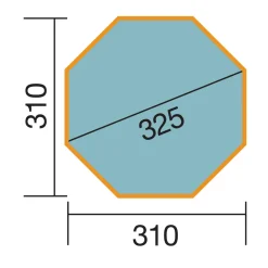 Weka Massivholzpool 310 x 310 cm inkl Leiter und Filter