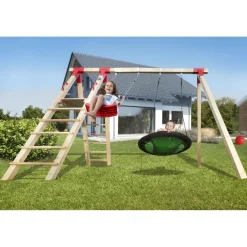 Weka Nestschaukel Tabaluga mit Podest und Einzelschaukel