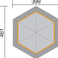 Weka Pavillon 656 Größe 2 399 x 461 x 208 cm