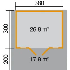 Weka Weekendhaus 137 A Größe 1/2 460 x 510 x 262 cm