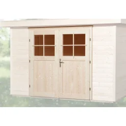 Weka Zusatzdoppeltür für Gartenhaus 45 mm 183 x 182 cm