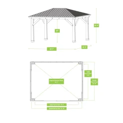 Westmann Pavillon Devon 1216 370,81x490,2x314,94cm Natur