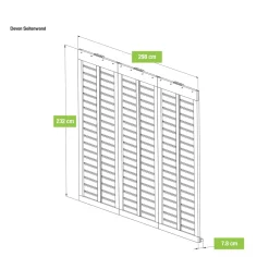 Westmann Seitenwand für Devon 12x12 und 12x14 8x298x232cm Natur