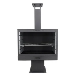 Westmann Terrassenofen Gartenkamin inkl. Grillrost 50x90x160cm Schwarz
