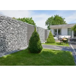 Wilk Gabionen-Zaun 200 x 200 x 25 cm