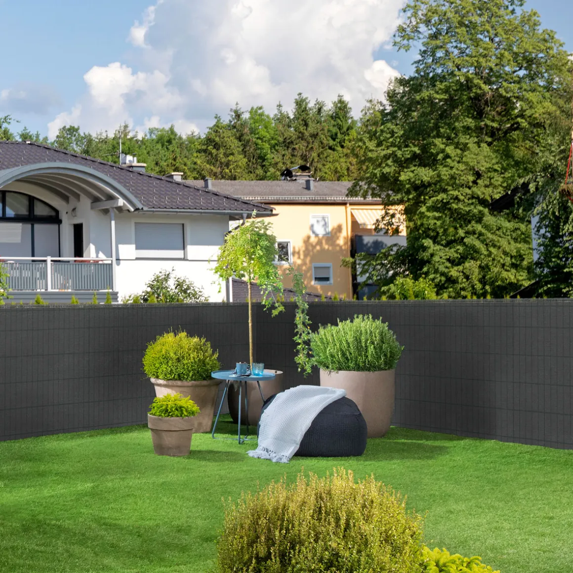 Windhager Zaunblende 1,0 x 25m anthrazit Rolle