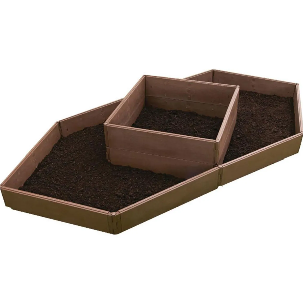 Wingart Variables Hochbeet 8 Paneele Holzstruktur braun